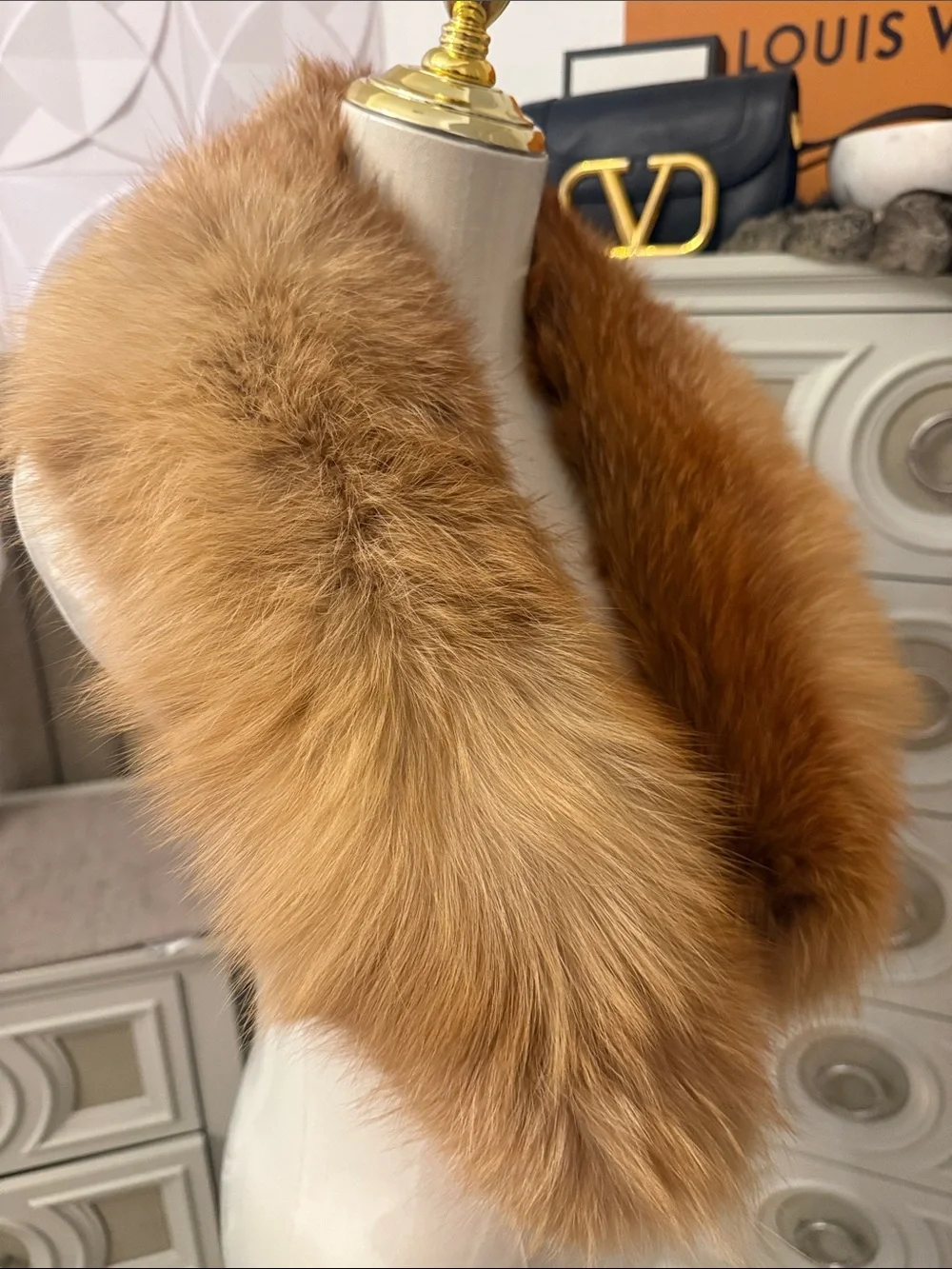 Red Fox fur collar
